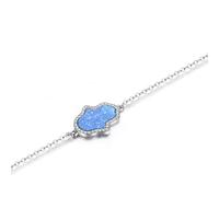 ZLING Pulsera De Mano De Ópalo, Joyería De Plata De Ley 925 Auténtica, Pulseras Genuinas De Mano De Hamsa De Fátima para Mujer, Joyería De Turquía