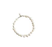 ZLING Pulsera De Perlas Barrocas Naturales con Botón De Plata De Ley 925 Regalos De Joyería para Mujer Moda