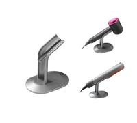 ZLiT 1 soporte de almacenamiento de escritorio de aleación de aluminio para secador de pelo Dyson HD08, HD15, HD16, compatible con plancha Dyson HT01 (gris)