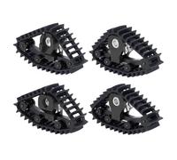 ZLiT 4 neumáticos de rueda de pistas de nieve para Traxxas 1/18 Trx4M RC Crawler neumáticos de nieve delanteros y traseros (negro)