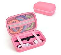 ZLiT Estuche de transporte para bolígrafo MYNT3D Super 3D, bolsa protectora de almacenamiento para bolígrafo 3D, estuche para bolígrafo MYNT3D Super 3D, recambios de filamento y cable de carga (rosa)