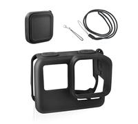 ZLiT Funda protectora para Insta360 Ace, tapa de la lente+cuerda del cuello+cubierta de silicona (cebo, negro)