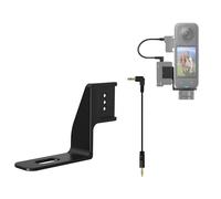 ZLiT Soporte adaptador de extensión de zapata fría para cámara Insta360 X4/X3/ONE X2 compatible con DJI Mic Mini soporte de micrófono con cable de audio