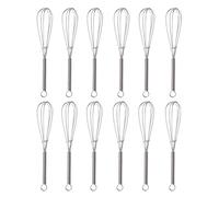 ZLKSKER Batidores de alambre pequeños, mini batidor de acero inoxidable, batidor de huevos (5 pulgadas/12 piezas)