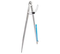 ZLKSKER Brújula profesional de carpintería de 12 pulgadas con soporte para lápices para carpintero, divisor de ala con cerradura, brújula de trabajo de cuero, brújula de dibujo geométrica