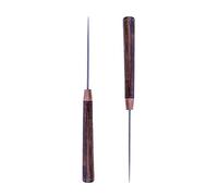 ZLKSKER - Punzón de piel con mango de madera para costura de punzones, herramientas de reparación artesanales de cuero