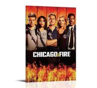 ZLLFES Póster de Chicago Fire en lienzo para pared, estilo moderno y simple, adecuado para varias escenas de la vida, también es un gran regalo de cumpleaños, recuerdo de elección, estilo marco, 50 x