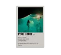 ZLLFES Póster de pared con diseño de The Backseat Lovers Pool House (24 x 36 pulgadas)