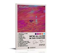 ZLLFES Póster de pared con texto en inglés "We're All Alone in This Together-Dave Together", estilo moderno y simple, adecuado para varias escenas de la vida, también es un gran regalo de cumpleaños