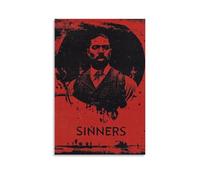 ZLLFES Póster de Sinners (película de 2025) en lienzo, estilo moderno y simple, adecuado para varias escenas de la vida, también es un gran regalo de cumpleaños, opción de recuerdo, estilo sin marco