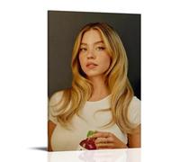 ZLLFES Póster de Sydney Sweeney en lienzo para pared, estilo moderno y simple, adecuado para varias escenas de la vida, también es un gran regalo de cumpleaños, recuerdo de elección, estilo marco, 30