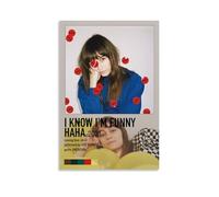 ZLLFES Póster en lienzo con texto en inglés "I Know I'm Funny Haha-Faye Webster" para pared, estilo moderno y sencillo, adecuado para varias escenas de la vida, también es un gran regalo de cumpleaños