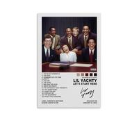 ZLLFES Póster en lienzo con texto en inglés "Let's Start Here" de Lil Yachty para pared, estilo moderno y simple, adecuado para varias escenas de la vida, también es un gran regalo de cumpleaños
