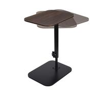 ZLLkeji Mesa de Café Pequeña Mesa Auxiliar de Sofá Fácil Montaje Ajustable en Altura Estrecha Vintage Mesa Lateral para Salón,Balcón, Sala de Flores Dormitorio,Oficina Marrón