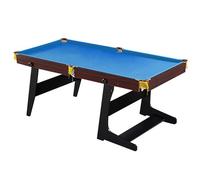 ZLLPIGLS Mesa de Billar Plegable, Mesa Billar Compacta con Tacos, Bolas, Tiza, Cepillo, Soporte Fuerte, para Sala de Juegos, Familia, Sótano(Blue)