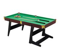 ZLLPIGLS Mesa de Billar Plegable, Mesa Billar Compacta con Tacos, Bolas, Tiza, Cepillo, Soporte Fuerte, para Sala de Juegos, Familia, Sótano(Green)