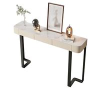 ZLLPIGLS Recibidores de Entrada Minimalista con Cajón de Almacenamiento, Mueble Recibidor Estrecho con Marco Metálico, para Pasillo, Salón o Dormitorio(Black1,39.3x13.7x33.4in)