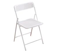 ZLLPIGLS Silla Plegable Moderna, Sillas de Comedor Plegables Portátiles, Respaldo Transpirable, Ahorra Espacio, Ideal para el Hogar, la Oficina, Eventos y Camping(White)