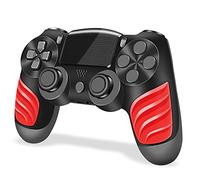 ZLMAY Controlador, Mando Inalámbrico para 4/Pro/Slim, Mando Inalámbrico con Doble Vibración y Seis Ejes, Controlador con Cargador y Empuñadura para el Pulgar