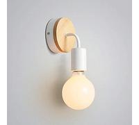 ZLMFK Pasillo de Madera Maciza Baño Espejo de Lavado de Manos Lámpara de Pared Frontal 350 Grados Giratorio para Dormitorio Sala de Estar Pasillo de Noche Iluminación Nocturna Lámpara de Lectura