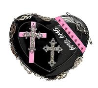 ZLMuMulin Bolso Bandolera gótico con Tachuelas, Estilo Mujer, Black