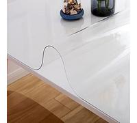 Zlovne Mantel Protector Mesa Cristal,Diseño de Esquina Redonda,Mantel Transparente de la Mesa de Comedor del Dormitorio,1,5 mm de Espesor Tapete De Mesa,Won'T Change Color (80x140cm/31.5x55inch)