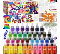 ZLPBAO 37 Colores Tie Dye Kit para Niños y Adultos, Tie Dye Kit Manualidades Niños Juguetes Niña 6-13 Años, Tinte de Tela Permanente no tóxico Set de Arte,Creativas manualidades de Bricolaje