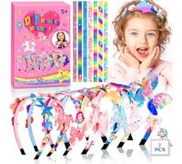 ZLPBAO 50Piezas Set de Accesorios para el Pelo, DIY Diadema Set para Niñas, Kit Manualidades para Niñas, DIY Craft Regalo para Niña, Favores Creativos de Fiesta de Navidad para Niños
