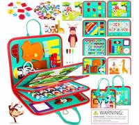 ZLPBAO 9 in 1 Busy Board Juguetes Niños 2 3 4 Años, Tablero Sensorial de Actividades Juego de Educación Temprana Montessori para Niños 1 2 3 4 Años