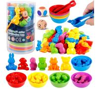 ZLPBAO Juguetes Montessori 3 Años, Montessori Juguetes a Partir de 2, 3, 4, 5 años, 47 Piezas Motricidad Fina Juegos para Juguetes de Animal para Contar, Aprendizaje de para niños, niñas y niños