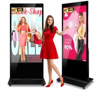 ZLPOWER - Quiosco digital de 55 pulgadas, visualización táctil, quioscos de señalización digital, pantallas interactivas, de pie 4K, IPS LCD, tótem comercial con sistema Android 11, reproductor