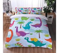 ZLQBAODAN Fundas Nordicas Cama 105 Invierno con 2 Fundas Almohada 40X75Cm Funda Nordico Dinosaurios Animales Niños Suave Cómodo Microfibra Funda Nordica 155X220Cm