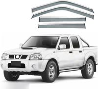 ZLSXTN Deflectores de Aire para Nissan Navara 1997-2003,Acido Acrílico Deflectores Viento Cortavientos Ventana Coche Deflectores Viento y Lluvia Adhesivos 4 Unidades Accesorios para Coche