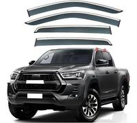 ZLSXTN Deflectores de Aire para Toyota Hilux 2022-2024,Acido Acrílico Deflectores Viento Cortavientos Ventana Coche Deflectores Viento y Lluvia Adhesivos 4 Unidades Accesorios para Coche