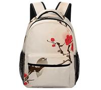Zltegako - Mochila de viaje para laptop, mochila escolar, diseño de animales árticos, oso polar, azul, abstracto, gran capacidad, Plum Blossom Spring - Estilo oriental chino, One Size, Mochilas