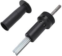 Zlthraustic Martillo Eléctrico Accesorio Rasqueta con Aguja, Vástago Redondo 19mm 2 Talones 2 Ranuras, Acero Aleado para Eliminar óxido Cincelar, para Martillo Demoledor