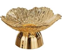 Zlthraustic Peana frutero Elevado Cesta para Fruta Decorativa Bandeja con pie Organizador Snacks de Servir Cocina y hogar salón Cocina encimera Boda Can I Help You with You, Gold