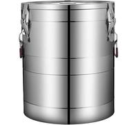 Zlthraustic Termo de Agua Caliente de Acero Inoxidable 304, Gran Capacidad de 80L, Dispensador de Bebidas para hostelería, Restaurante, Comedor, Urna Catering para Cocina, 50L, 50L