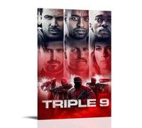 ZLTOFJ Heist Action Thriller Triple 9 Minimalista Vintage MovieModern Family Bedroom Office Decor Celebrity Cantante Music Movie Cartoon Poster Art Poster 30 x 45 cm (30 x 45 cm) estilo marco