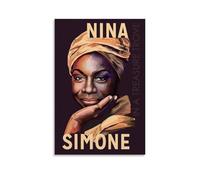 ZLTOFJ Nina SimoneModern - Póster decorativo para dormitorio familiar y oficina, celebridad, cantante, música, película de dibujos animados, 30 x 45 cm, estilo sin marco