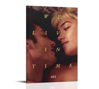 ZLTOFJ Póster moderno con texto en inglés «We Live in Time» para dormitorio familiar o oficina, celebridad, cantante, música, película de dibujos animados, 40 x 60 cm, estilo marco