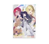 ZLWZPZLN Póster de anime clásico de anime con la reencarnación del exorcista más fuerte en otro mundo, arte decorativo para pared, póster decorativo para dormitorio, pintura de 50 x 75 cm, estilo sin
