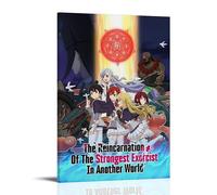 ZLWZPZLN Póster de anime clásico de animé popular de La reencarnación del exorcista más fuerte en otro mundo, arte decorativo para pared, póster decorativo para dormitorio, pintura de 50 x 75 cm