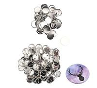 ZLXCAOB 100 piezas de botón trasero de pasador, piezas de botón de alisado de plástico de metal resistente a prueba de herrumbre, suministros para hacer insignias DIY (44MM)