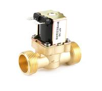 ZLXCAOB 12V G3/4 Latón N/C Válvula Solenoide Eléctrica Normalmente Cerrada 2 Vías Sin Válvula Reguladora de Presión