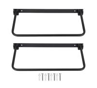 ZLXCAOB 2 Set Foldable RV Shoe Rack Aluminium Alloy Space Saving Wall Mounted Shoe Organizer Shelf for Hotel Living Room (Negra)