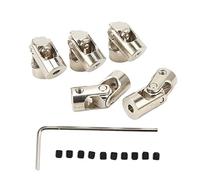 ZLXCAOB 5 UNIDS 3 mm Acoplamiento de Eje de Junta Universal Acero de Alta Resistencia Conector de Acoplamiento de Junta Universal de 2 Secciones para RC Coche Barco