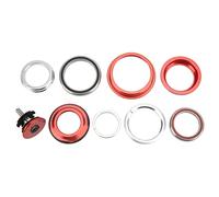 ZLXCAOB Auriculares con rodamientos de Bicicleta Auriculares de Bicicleta de montaña de aleación de Aluminio para Horquilla de Tubo Recto cónico (Roja)