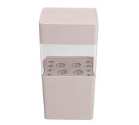 ZLXCAOB Caja de almacenamiento y secado de brochas con 12 orificios, silicona transpirable, gran capacidad, secado a prueba de polvo, contenedor de brochas cosméticas para (Rosa)