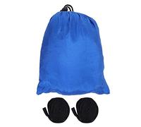 ZLXCAOB Cama Colgante portátil para Acampar, Viaje, Doble Hamaca con Correa para árbol (Azul)